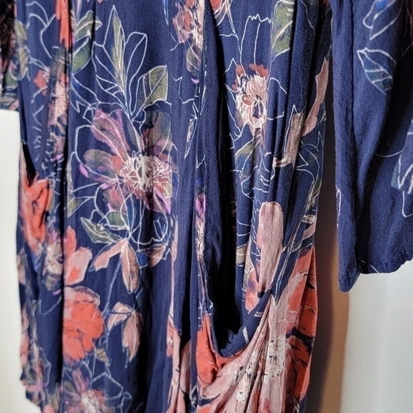 Free People Eyes on You Printed Mini Dress in Navy Combo - Picture 6 of 15